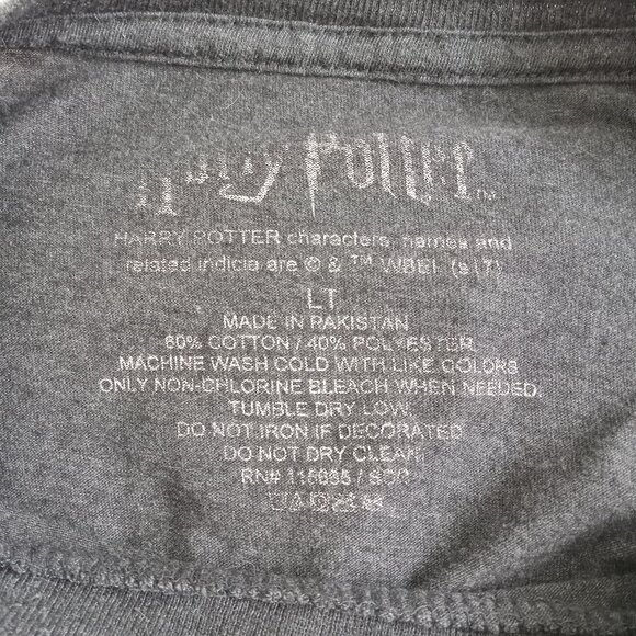 Harry Potter Hogwarts Crest T-Shirt LT - Picture 2 of 8